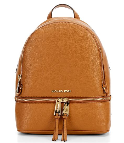 michael michael kors rhea zip small pebble leather backpack|Rhea Mini Leather Backpack .